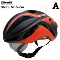 ราคา หมวกกันน็อคจักรยานแบบมีแว่นในตัว CIGNA รุ่น TB01 (805320753)