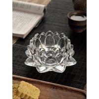 ราคา เชิงเทียนแก้วรูปดอกบัว เชิงเทียนไหว้พระ (18355187967)