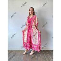 ราคา ชุดโบฮีเมียน เสื้อปีกผีเสื้อ เสื้อทรงค้างคาว ชุดสวย ใส่สบาย ชุดนอนดูไบ เสื้อเอวรูด ชุดเดรส (20303784267)