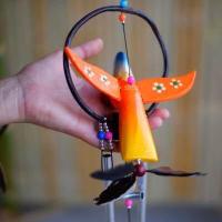 ราคา โมบายลมนกหัวจุก กระดิ่งนกไม้แกะสลัก กระดิ่งสองแท่ง (20238619024)