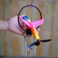 ราคา โมบายลมนกหัวจุก กระดิ่งนกไม้แกะสลัก กระดิ่งสองแท่ง (20238619025)