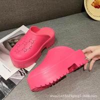 ราคา รองเท้าส้นสูง GG พื้นสีขาวครีมสูง 5CM EVA เหมาะสําหรับทุกชุด (20478646985)