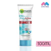 ราคา โฟมล้างหน้า การ์นิเย่ ลดจุดด่างดำ หน้าใส Garnier Bright Complete Pure Active Sakura Glow Face Wash Scrub 100 ml (17576279938)