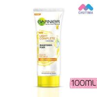 ราคา โฟมล้างหน้า การ์นิเย่ ลดจุดด่างดำ หน้าใส Garnier Bright Complete Pure Active Sakura Glow Face Wash Scrub 100 ml (17576279936)