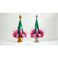 ราคา บายศรี บายศรีผ้า บายศรีปากชาม 1 คู่ สีชมพู (3313070166)