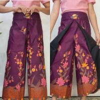 ราคา กางเกงผ้าปาเต๊ะ เอวสม็อค ซับกาว (19311476415)