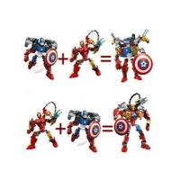 ราคา BRICK 6001 6006B ตัวต่อเลโก้ เลโก้ไอรอนแมน โมเดลอเวนเจอร์ 2in1 การรวมกัน ตัวต่อของเล่น marvel justice league super heroes Batmanแบทแมน Iron Heroไอรอนแมน Captain Americaกัปตันอเมริก (16954787045)