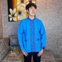 ราคา เสื้อภูไทชายแขนยาว เนื้อผ้าทอชินมัยละเอียด (17543672821)
