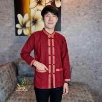 ราคา เสื้อภูไทชายแขนยาว เนื้อผ้าทอชินมัยละเอียด (17543672826)
