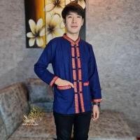 ราคา เสื้อภูไทชายแขนยาว เนื้อผ้าทอชินมัยละเอียด (17543672815)