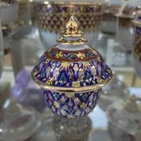 ราคา ถ้วยเซรามิค โถมุกนํ้าทอง 2นิ้ว ถ้วยขนาดจิ๋ว ผอบ ของขวัญ ของชำร่วย ของที่ระลึก โถ โถใส่กล่อง พร้อมกล่องผ้าไหม เบญจรงค์ ลายไทย แก้วจิ๋ว (17438720089)