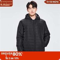 ราคา Giordanoผู้ชาย เสื้อคลุมผ้าฝ้ายหลายกระเป๋ามีฮู้ดสีทึบ Free Shipping 13072817 (16301136088)