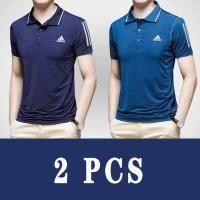 ราคา Adidas เสื้อโปโลลำลองธุรกิจระดับไฮเอนด์ของผู้ชาย เสื้อยืดคอปกผ้าวิสคอตตอนระบายอากาศได้ดีแขนสั้น (20722622854)