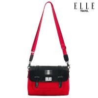 ราคา ELLE Travel Penelope Collection กระเป๋าสะพายข้างแนวนอน ฝาหน้าหนัง100 ตัวกระเป๋าผ้าไนลอน ฟังก์ชั่นเอนกประสงค์พร้อมช่องใส่ของหลายช่อง 83418 ขนาดเล็ก (14218091625)