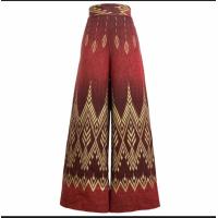 ราคา กางเกงผ้าไทย ทรงสวย ผ้าฝ้ายหมักโคลนงานหรูดูแพง พิมพ์ลายชัดเก็บสะโพกใส่กับชุดลูกไม้ก็สวยใส่กับผ้าไทยก็งามใส่ออกงานได้ไม่ผิดหวัง (15541052628)