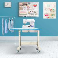 ราคา Chuno โต๊ะจักรเย็บผ้า โต๊ะวางจักร Pro Edition เลือกสีขอบและขาติดล้อได้ สำหรับ จักรไฟฟ้า จักรปัก จักรกระเป๋า (15788381171)