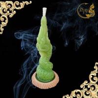 ราคา เทียนบูชาพญานาค เทียนพญานาค ฐานผางประทีป จุดบูชาเสริมดวง มีราคาส่ง (19445041262)