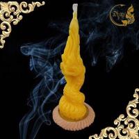 ราคา เทียนบูชาพญานาค เทียนพญานาค ฐานผางประทีป จุดบูชาเสริมดวง มีราคาส่ง (19445041260)