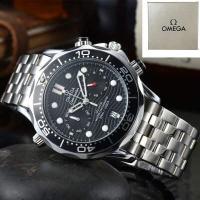 ราคา นาฬิกาผู้ชายแฟชั่น Omega เป็นทางการสุดหรูนาฬิกาข้อมือควอตซ์ปฏิทินลำลอง (20671689735)