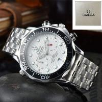 ราคา นาฬิกาผู้ชายแฟชั่น Omega เป็นทางการสุดหรูนาฬิกาข้อมือควอตซ์ปฏิทินลำลอง (20671689734)