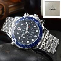 ราคา นาฬิกาผู้ชายแฟชั่น Omega เป็นทางการสุดหรูนาฬิกาข้อมือควอตซ์ปฏิทินลำลอง (20671689733)