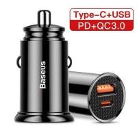 ราคา Baseus ระบบชาร์จเร็วที่ชาร์จแบตในรถ Type C 45W สำหรับ Xiaomi Realme Huawei Samsung QC4 0 QC3 0ที่ชาร์จแบตในรถ Usb 12V ถึง24V พร้อมชุดสายเคเบิ้ล (20682617522)