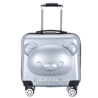 ราคา กระเป๋าเดินทางเด็ก กระเป๋านักเรียนล้อลาก กระเป๋าเดินทางล้อลาก รถเข็นกระเป๋าเดินทาง การ์ตูนน่ารัก ขนาด18 นิ้ว (17354955721)