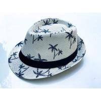 ราคา MQ164 หมวกปานามา หมวกสานพิมพ์ลายต้นมะพร้าว หมวกฟาง หมวกแจ๊ส (18258012990)