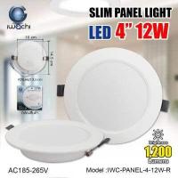 ราคา โคมฝังฝ้า โคมติดเพดาน กลม ยี่ห้อ IWACHI รุ่น LED PANEL LIGHT 6W 9W 12W 18W 24W มีหลายขนาด มีแสงขาว และ วอร์มไวท์ (15353760054)