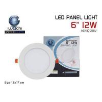ราคา โคมฝังฝ้า โคมติดเพดาน กลม ยี่ห้อ IWACHI รุ่น LED PANEL LIGHT 6W 9W 12W 18W 24W มีหลายขนาด มีแสงขาว และ วอร์มไวท์ (15353760055)