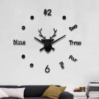 ราคา เรืองแสง ไม่เจาะผนัง นาฬิกาติดผนัง DIY 3D ขนาดใหญ่ สไตล์โมเดิร์น 120 cm (20832798411)