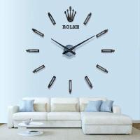 ราคา เรืองแสง ไม่เจาะผนัง นาฬิกาติดผนัง DIY 3D ขนาดใหญ่ สไตล์โมเดิร์น 120 cm (20832798413)