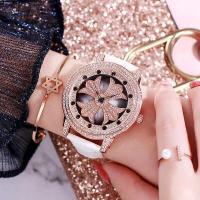 ราคา นาฬิกาผู้หญิงแฟชั่นแท้พร้อมกังหันลมเพชร360หมุน กันน้ำควอตซ์หน้าปัดเพชรแบบเต็มนาฬิกาผู้หญิงนาฬิกาหมุนนาฬิกาลำลอง (20229503292)