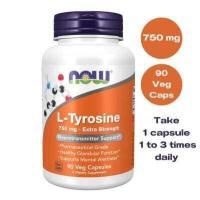 ราคา NOW Foods L Tyrosine แอล ไทโรซีน 750 mg 90 Veg Capsules (20710844505)