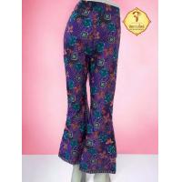 ราคา กางเกงขายาว ทรงขาม้า ผ้าถุงลายโสร่ง สีม่วง (21006281192)