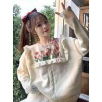 ราคา พร้อมส่ง เสื้อไหมพรมแขนยาวสีขาว น่ารัก (20937436563)