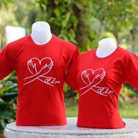 ราคา เสื้อคู่รัก กอดหัวใจ เสื้อยืด คู่รัก ชุดคู่ เสื้อแฟชั่น ชุดคู่รักสวยๆ ราคาต่อ 1 ตัว (6772028362)