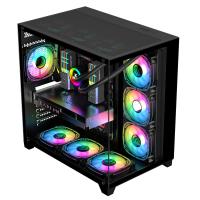 ราคา MINGSU MS เคสคอมพิวเตอร์ PRO สำหรับห้องซีวิว เคสเดสก์ท็อปสีดำ ATX ห้องซีวิว 360 เคสพัดลมระบายความร้อนด้วยน้ำ เคสพีซี PC Cases แพ็คเกจเคส ARGB 海景房机箱 (21104810829)