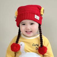 ราคา ส่งเร็วพิเศษ Hatgogo หมวกไหมพรมเด็กหญิง หมวกไหมพรมเด็กถักเปีย (16207516583)