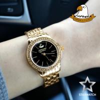 ราคา GRAND EAGLE Watch นาฬิกาข้อมือผู้หญิง กันน้ำ สายสแตนเลส รุ่น GE098L Gold Black (553110687)