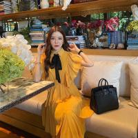 ราคา FLAT2112 FF0031 LADY DIANA DRESS เดรสยาว เดรสชั้น สวยหรู ใส่เที่ยว ออกงาน มีโบว์ ผูกไทด์ แบรนด์แท้ พร้อมส่ง (19453739465)