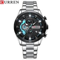 ราคา CURREN นาฬิกาสแตนเลสนาฬิกาสำหรับบุรุษแฟชั่นความคิดสร้างสรรค์ Luminous Dial Chronograph นาฬิกา Casual ชายนาฬิกาข้อมือ (21170276804)