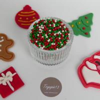 ราคา Sprinkle Sugar น้ำตาลเม็ดแต่งเค้ก ธีมคริสต์มาส หลายรูปแบบ ทานได้ (21039952968)