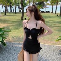 ราคา ชุดว่ายน้ำสตรีวันพีซเอวสูง ชุดว่ายน้ําผูกคอ ชุดว่ายน้ำวันพีช สายรัดเซ็กซี่ ผ้านุ่มสบาย 0035 (18219821413)