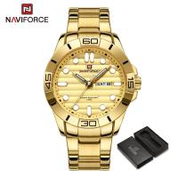 ราคา NAVIFORCE ผู้ชายนาฬิกาแฟชั่นสบาย ๆ อย่างเป็นทางการโอกาสนาฬิกาเงินเหล็กกันน้ำควอตซ์ธุรกิจนาฬิกาข้อมือสองวันที่และจอแสดงผลมือเรืองแสง (18692003441)
