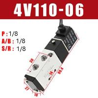 ราคา 4V110 06โซลินอยด์วาล์วลม5ทาง2ตำแหน่ง1 8 BSPT AC220V AC110V DC12V DC24V (18285289318)