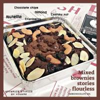 ราคา Mixed brownies stories บราวนี่ไร้แป้ง ดาร์คช็อคลาวา Topping แน่นๆ (11636438329)