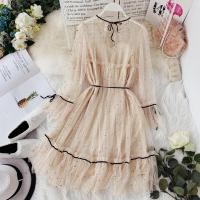 ราคา เดรสฟรุ้งฟริ้ง รุ่นลายดาวเชือกดำ มีของพร้อมส่ง ไม่ต้องรอพรีออเดอร์ (10944291593)