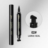 ราคา 2 In 1 Double Headed Stamp Seal อายไลเนอร์ปากกา Liquid Eyeliner ดินสอติดทนนานกันน้ำ Quick Dry Natural Eye Makeup (15162457661)