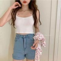 ราคา เสื้อครอปสายเดี่ยวแต่งขอบ ครอปสายเดี่ยวโบว์ สายเดี่ยวโบว์หน้าอก เสื้อครอปโบว์หน้า เสื้อสายเดี่ยวลำลอง (16858798916)